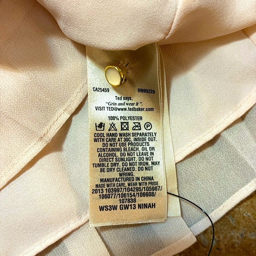 TED BAKER PEACHY PINK BLOUSE - Picture 5 of 8